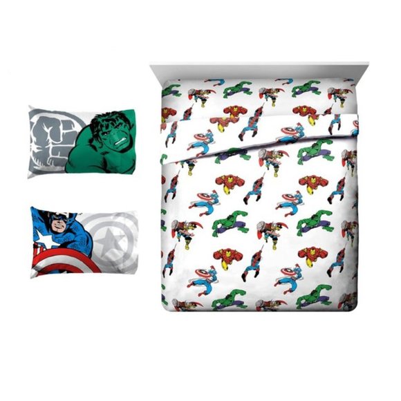 new Marvel Comics FULL Sheet Set Capt America, Incredible Hulk, Spider-Man, Thor - Picture 1 of 9